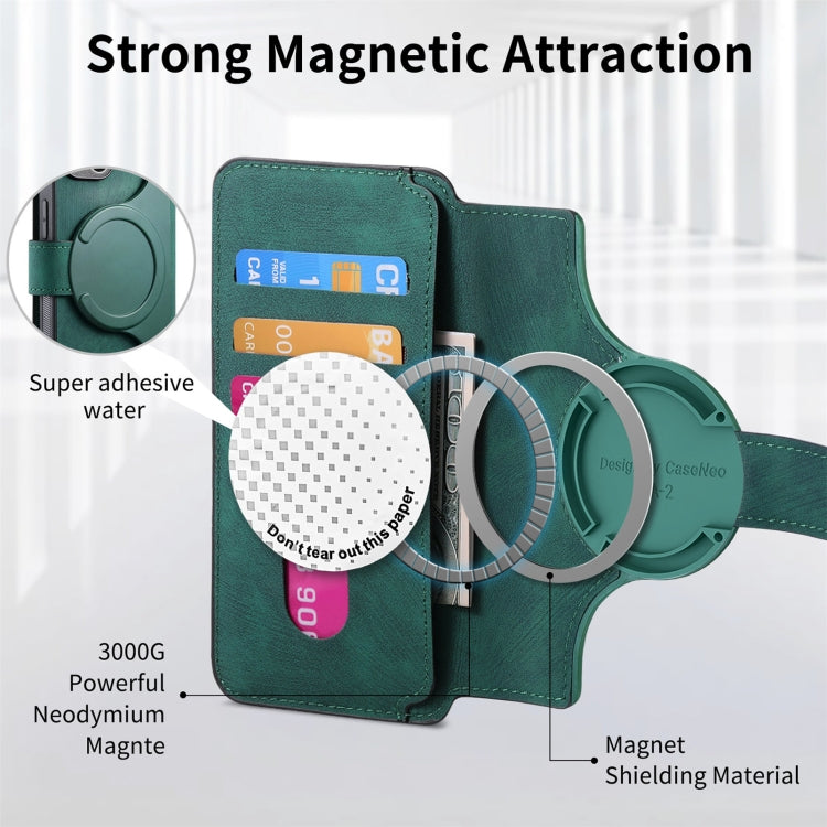 For Huawei Pura 70 CaseNeo MagSafe RFID Anti-theft Retro Leather Phone Case(Green) - free shipping - PMC Jewellery - Order now!