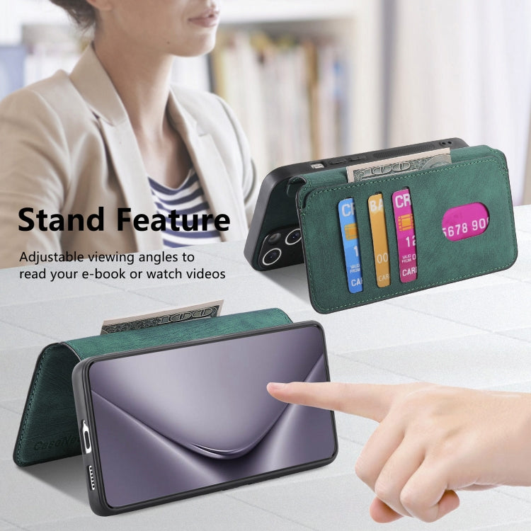 For Huawei Pura 70 Pro CaseNeo MagSafe RFID Anti-theft Retro Leather Phone Case(Green) - Huawei Cases by CaseNeo | Online Shopping South Africa | PMC Jewellery | Buy Now Pay Later Mobicred