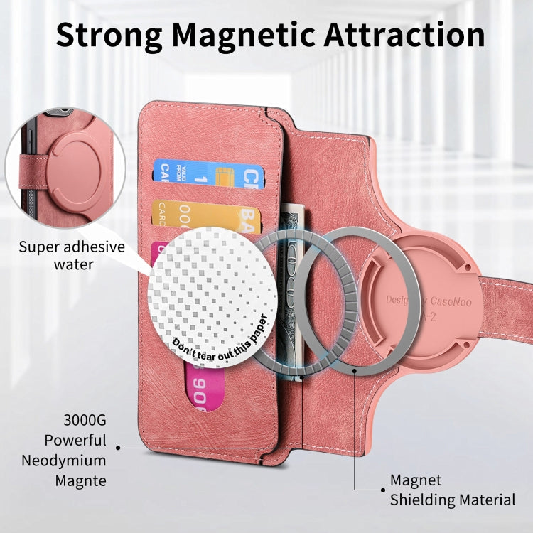 For Huawei Pura 70 Pro CaseNeo MagSafe RFID Anti-theft Retro Leather Phone Case(Pink) - free shipping - PMC Jewellery - Order now!