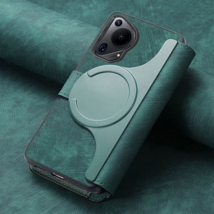 For Huawei Pura 70 Ultra CaseNeo MagSafe RFID Anti-theft Retro Leather Phone Case(Green) - free shipping - PMC Jewellery - Order now!