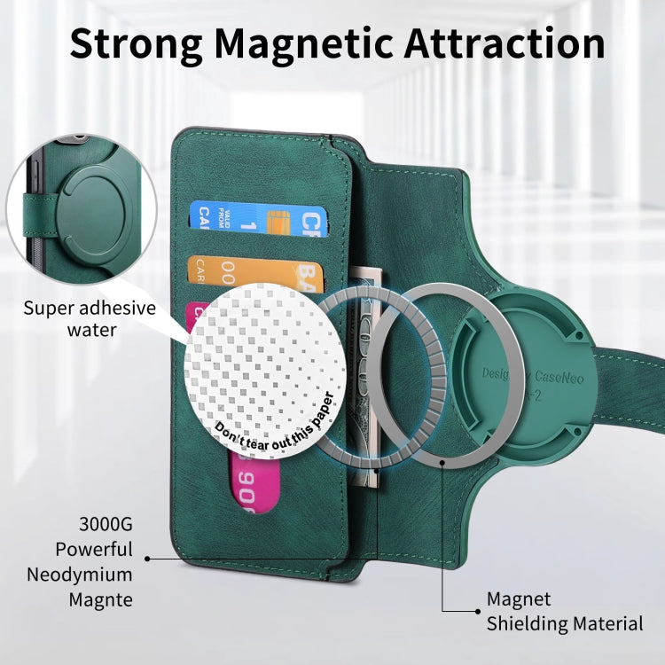 For Huawei Pura 70 Ultra CaseNeo MagSafe RFID Anti-theft Retro Leather Phone Case(Green) - free shipping - PMC Jewellery - Order now!