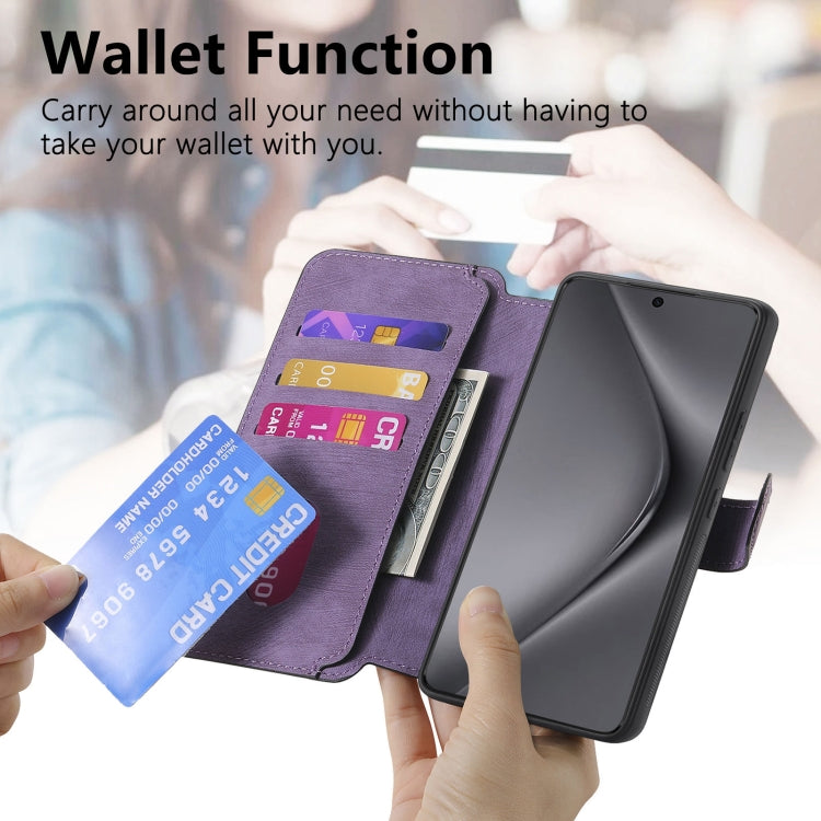 For Huawei Pura 70 Ultra CaseNeo MagSafe RFID Anti-theft Retro Leather Phone Case(Purple) - free shipping - PMC Jewellery - Order now!