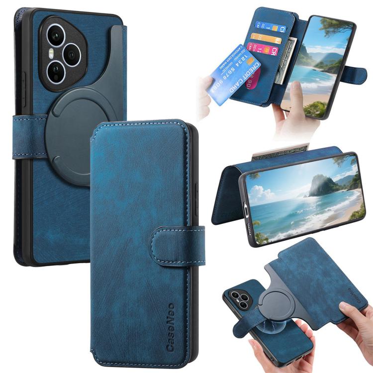 For Honor 400 Pro Global 160.8mm CaseNeo MagSafe RFID Anti-theft Retro Leather Phone Case(Blue) - free shipping - PMC TechLife - Order now!