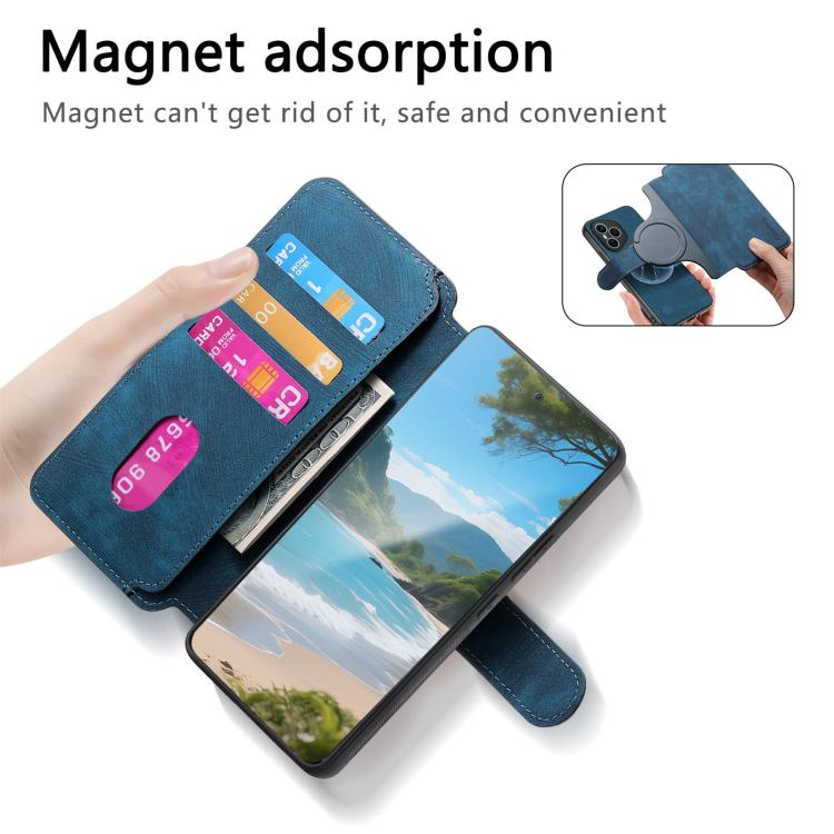 For Honor 400 Pro Global 160.8mm CaseNeo MagSafe RFID Anti-theft Retro Leather Phone Case(Blue) - free shipping - PMC TechLife - Order now!