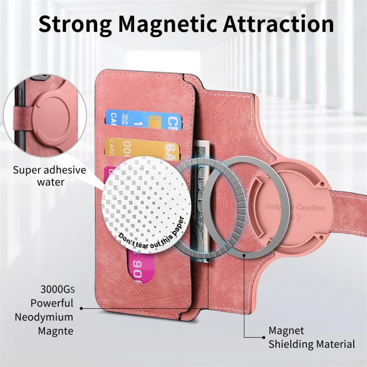 For Honor 400 Pro Global 160.8mm CaseNeo MagSafe RFID Anti-theft Retro Leather Phone Case(Pink) - free shipping - PMC TechLife - Order now!