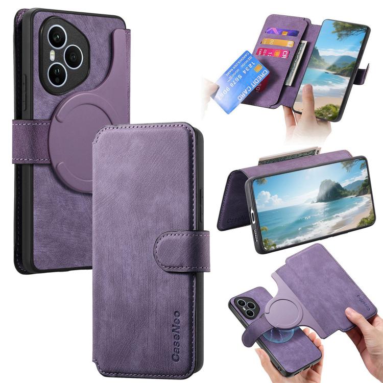 For Honor 400 Pro Global 160.8mm CaseNeo MagSafe RFID Anti-theft Retro Leather Phone Case(Purple) - free shipping - PMC TechLife - Order now!