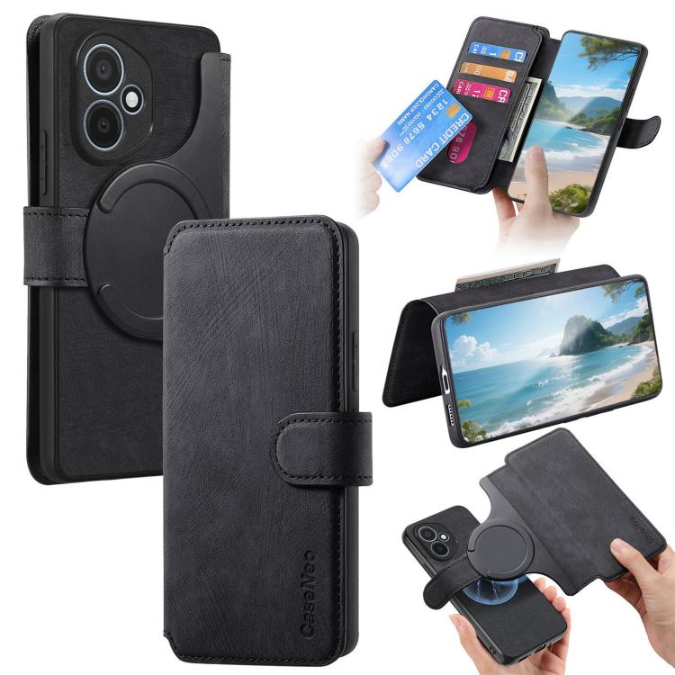 For Honor 400 Global 156.5mm CaseNeo MagSafe RFID Anti-theft Retro Leather Phone Case(Black) - free shipping - PMC TechLife - Order now!