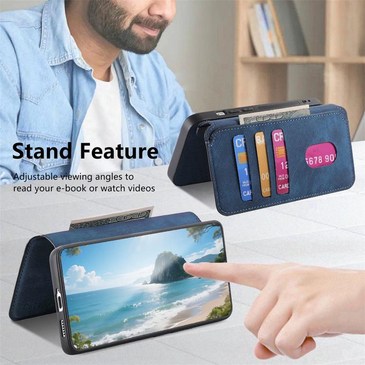 For Honor 400 Global 156.5mm CaseNeo MagSafe RFID Anti-theft Retro Leather Phone Case(Blue) - free shipping - PMC TechLife - Order now!