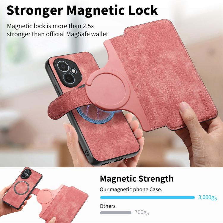 For Honor 400 Global 156.5mm CaseNeo MagSafe RFID Anti-theft Retro Leather Phone Case(Pink) - free shipping - PMC TechLife - Order now!