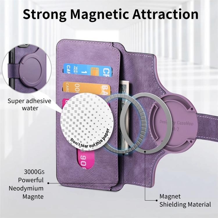 For Honor 400 Global 156.5mm CaseNeo MagSafe RFID Anti-theft Retro Leather Phone Case(Purple) - free shipping - PMC TechLife - Order now!