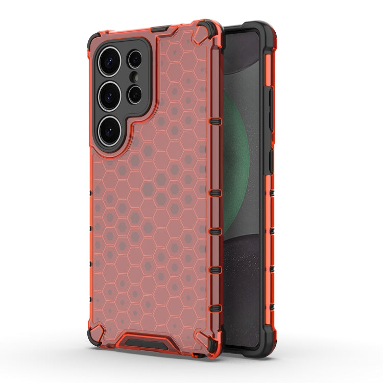 For Samsung Galaxy S25 Ultra 5G Honeycomb Shockproof Phone Case(Red) - Galaxy S25 Ultra 5G Cases by PMC Jewellery | Online Shopping South Africa | PMC Jewellery | Buy Now Pay Later Mobicred