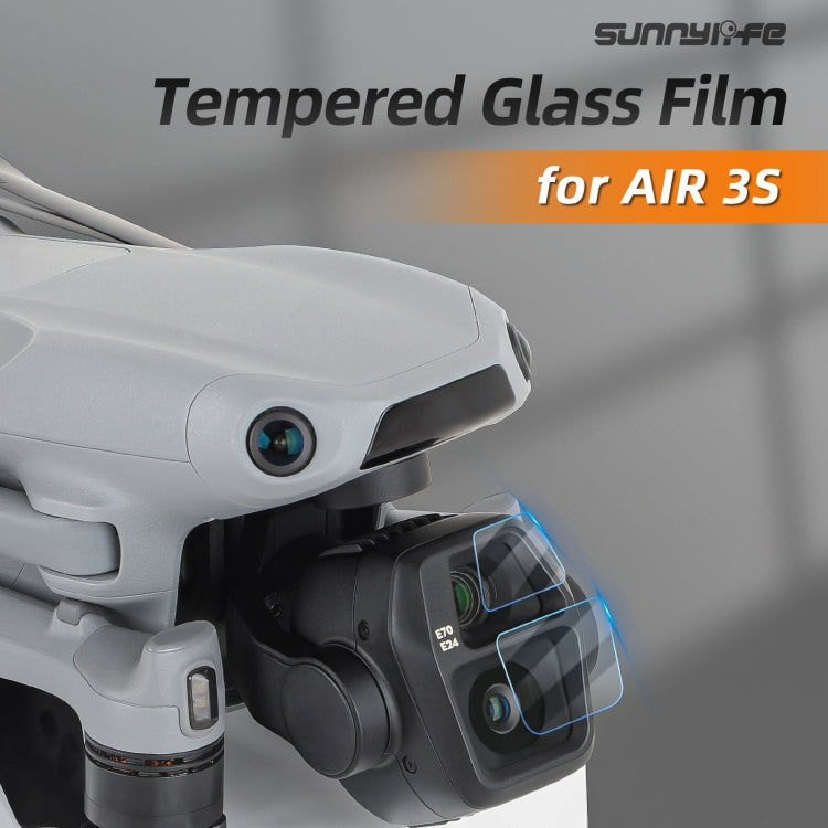 For DJI Air 3S Sunnylife Tempered Glass Film Lens Protector, Quantity:2 Sets(Transparent) - free shipping - PMC TechLife - Order now!