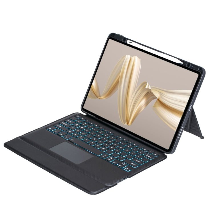 For Huawei MatePad Pro 12.2 2024 Detachable Backlit Bluetooth Keyboard Leather Case with Touchpad(Black) - free shipping - PMC Jewellery - Order now!