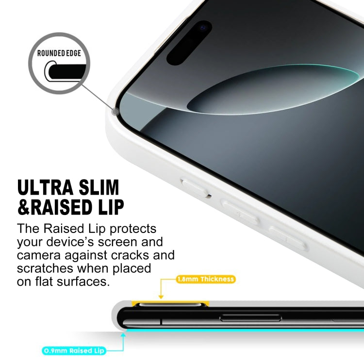 For iPhone 16 Pro GEBEI Plain Leather TPU Hybrid PU Phone Case(White) - free shipping - PMC Jewellery - Order now!