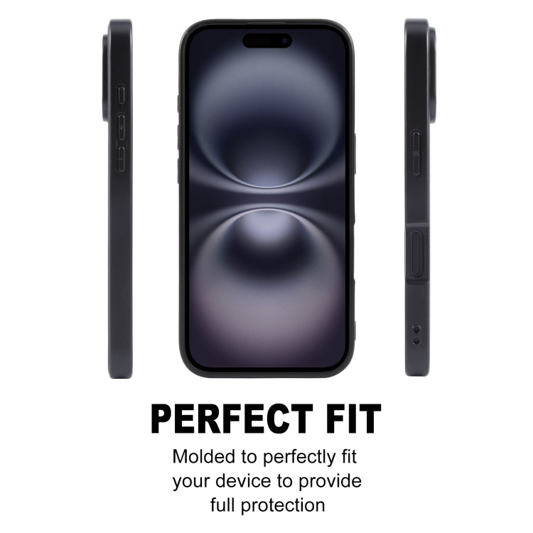 For iPhone 16 Plus GEBEI Plain Leather TPU Hybrid PU Phone Case(Black) - free shipping - PMC Jewellery - Order now!