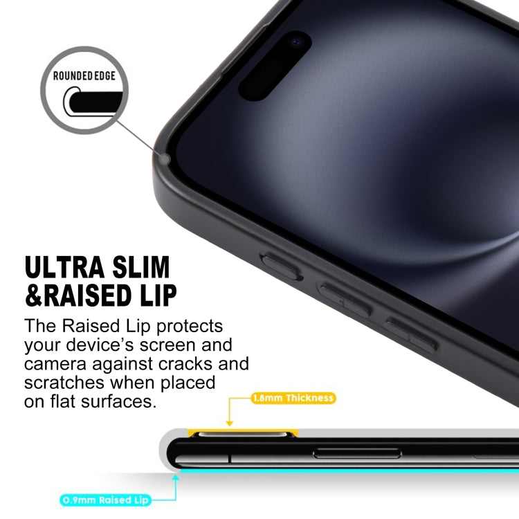 For iPhone 16 Plus GEBEI Plain Leather TPU Hybrid PU Phone Case(Black) - free shipping - PMC Jewellery - Order now!