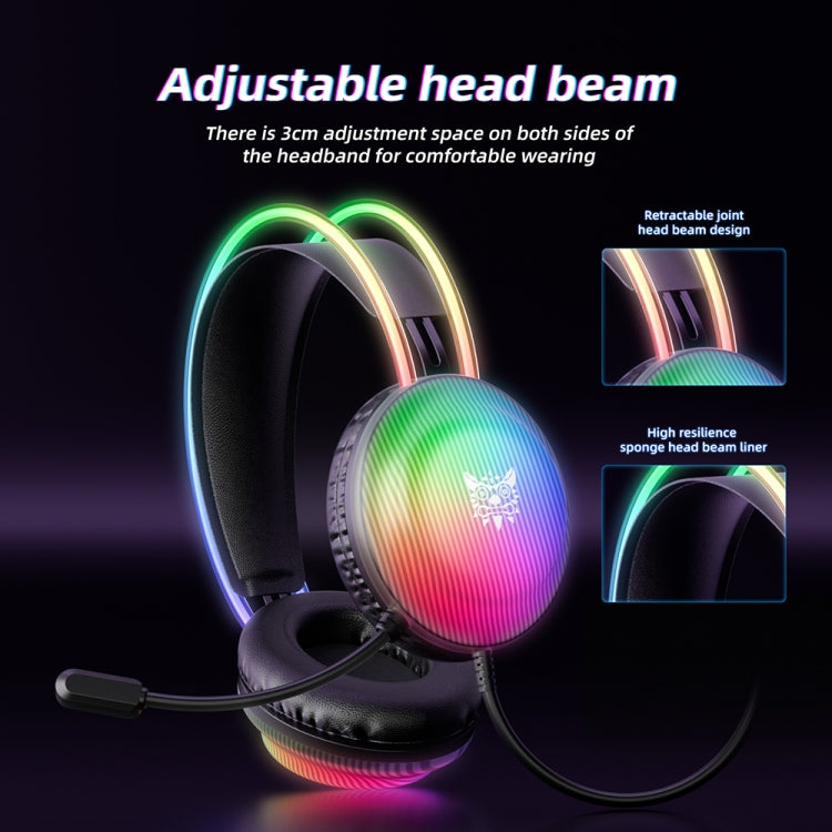 ONIKUMA X29 Head-mounted RGB Light Wired Gaming Headset, Cable Length: 2.2m(Black) - Multimedia Headset by ONIKUMA | Online Shopping South Africa | PMC TechLife | Buy Now Pay Later Mobicred