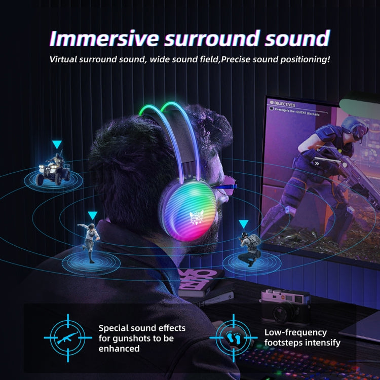 ONIKUMA X29 Head-mounted RGB Light Wired Gaming Headset, Cable Length: 2.2m(Black) - Multimedia Headset by ONIKUMA | Online Shopping South Africa | PMC TechLife | Buy Now Pay Later Mobicred