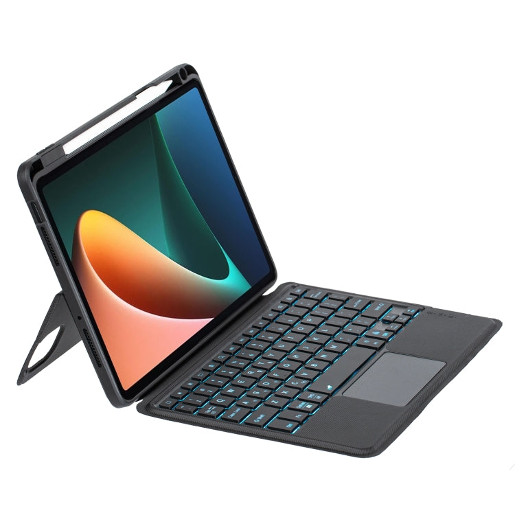 For Xiaomi Pad 5 / 5 Pro 11 Detachable Backlit Bluetooth Keyboard Leather Case with Touchpad(Black) - free shipping - PMC Jewellery - Order now!