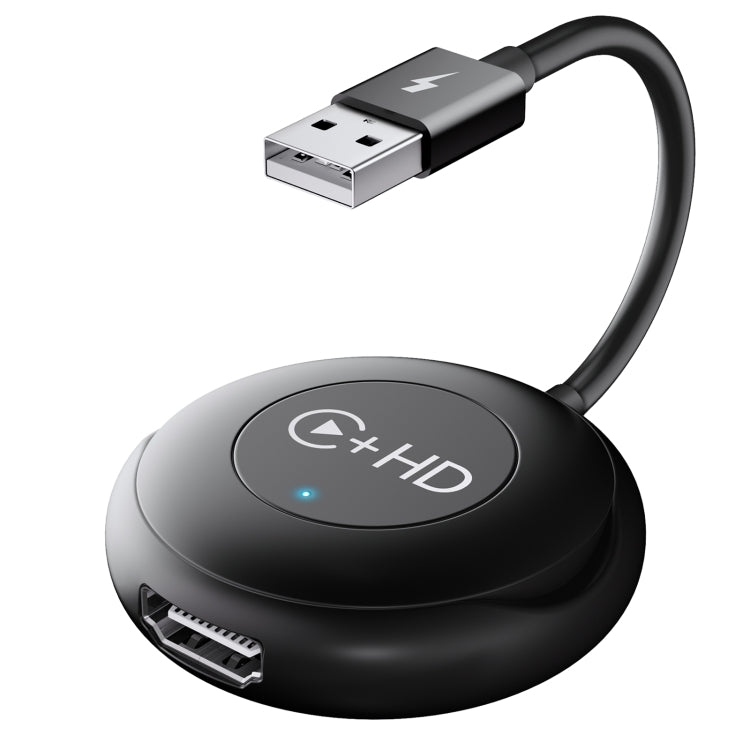 USB and HDMI Wired to Wireless CarPlay Auto Adapter, Specification:Round(Black) - free shipping - PMC Jewellery - Order now!