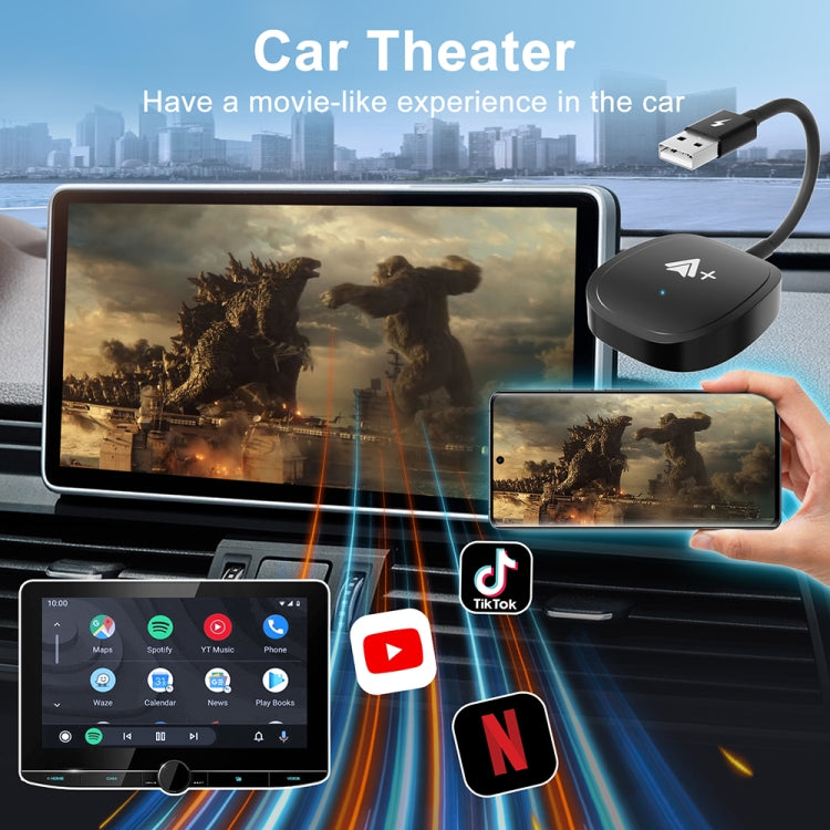 USB Interface Wired to Wireless CarPlay Auto Adapter for Android, Specification:Square(White) - free shipping - PMC Jewellery - Order now!