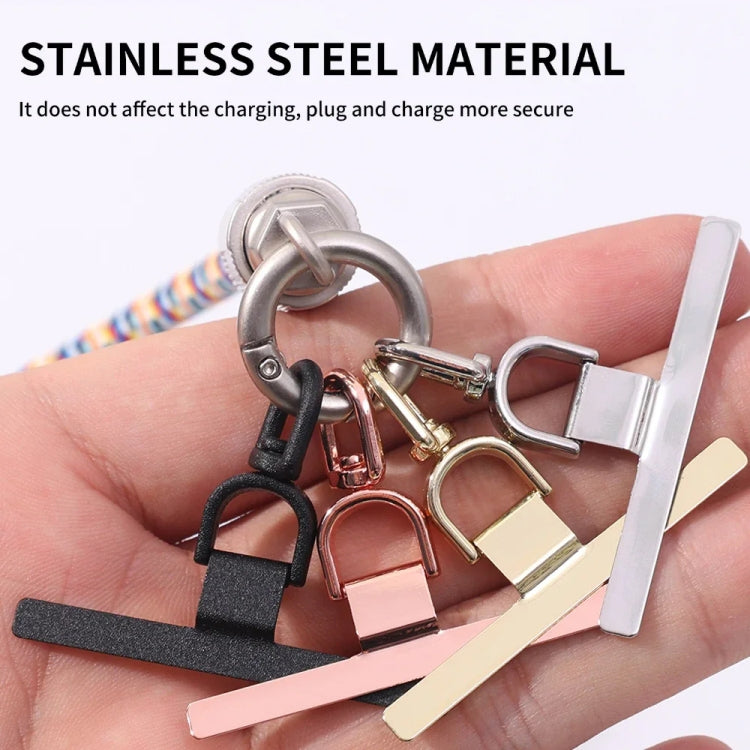 360 Degree Rotation T-shape Metal Mobile Phone Lanyard Fixing Gasket(Gold) - free shipping - PMc TechLife - Order now!