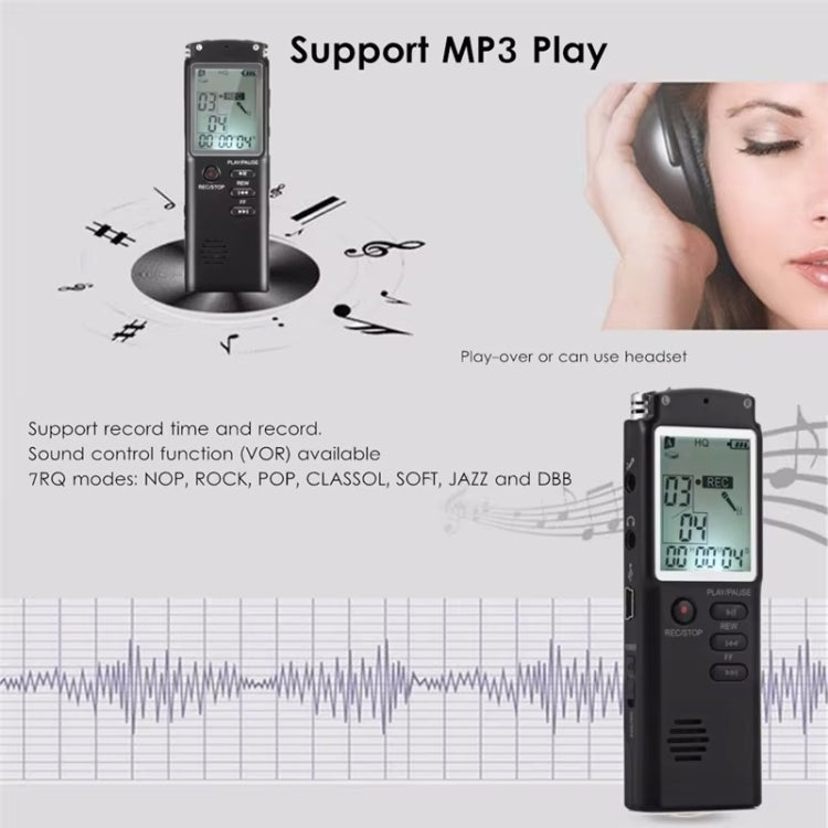 T60 Smart HD Noise Cancelling Voice Recorder MP3 Player, Memory:8GB(Black) - Recording Pen by PMC TechLife | Online Shopping South Africa | PMC TechLife | Buy Now Pay Later Mobicred