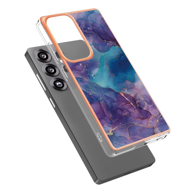 For Samsung Galaxy S25 Ultra 5G Electroplating Marble Dual-side IMD Phone Case(Purple 016) - Galaxy S25 Ultra 5G Cases by PMC Jewellery | Online Shopping South Africa | PMC Jewellery | Buy Now Pay Later Mobicred