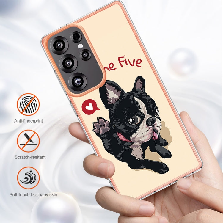 For Samsung Galaxy S25 Ultra 5G Electroplating Marble Dual-side IMD Phone Case(Lucky Dog) - Galaxy S25 Ultra 5G Cases by PMC Jewellery | Online Shopping South Africa | PMC Jewellery | Buy Now Pay Later Mobicred