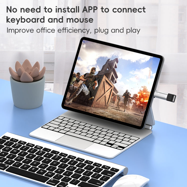 2 in 1 8 Pin to USB and TF Card Reader Adapter(Grey) - U Disk & Card Reader by PMC Jewellery | Online Shopping South Africa | PMC Jewellery | Buy Now Pay Later Mobicred