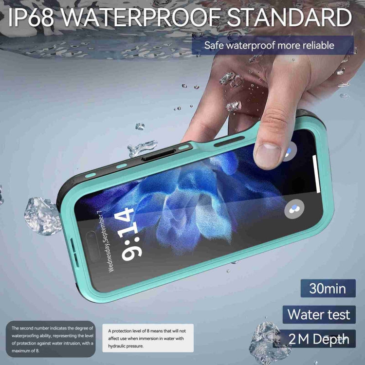 For iPhone 16 Plus RedPepper IP68 Waterproof Triple-proof MagSafe Phone Case(Black Blue) - free shipping - PMC Jewellery - Order now!