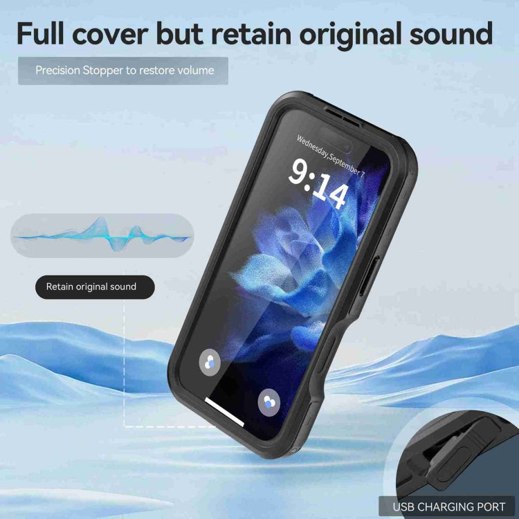 For iPhone 16 Plus RedPepper IP68 Waterproof Triple-proof MagSafe Phone Case(Black) - free shipping - PMC Jewellery - Order now!