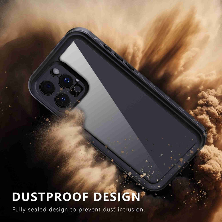 For iPhone 16 Pro RedPepper Transparent Dot IP68 Waterproof Triple-proof Phone Case(Black Dark Grey) - free shipping - PMC Jewellery - Order now!