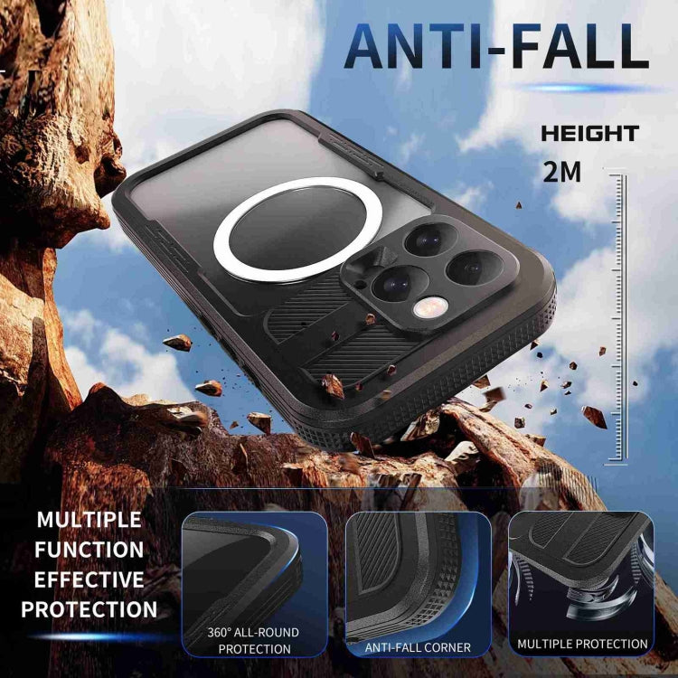 For iPhone 16 Pro Max RedPepper IP68 Waterproof Triple-proof MagSafe Phone Case(Black) - free shipping - PMC Jewellery - Order now!