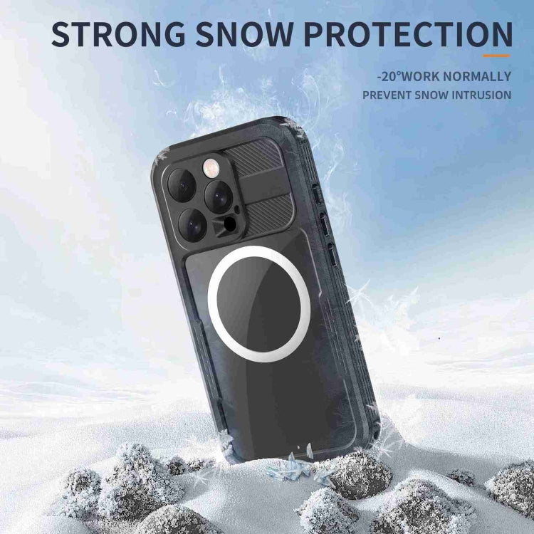 For iPhone 16 Pro Max RedPepper IP68 Waterproof Triple-proof MagSafe Phone Case(Black) - free shipping - PMC Jewellery - Order now!