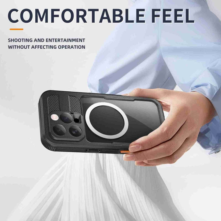 For iPhone 16 Pro RedPepper IP68 Waterproof Triple-proof MagSafe Phone Case(Black) - free shipping - PMC Jewellery - Order now!