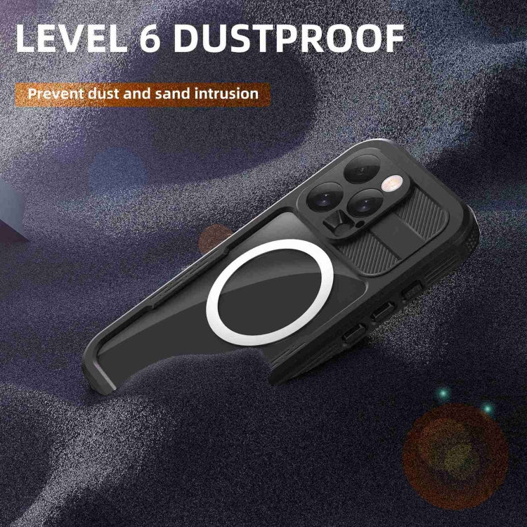 For iPhone 16 Pro RedPepper IP68 Waterproof Triple-proof MagSafe Phone Case(Black) - free shipping - PMC Jewellery - Order now!