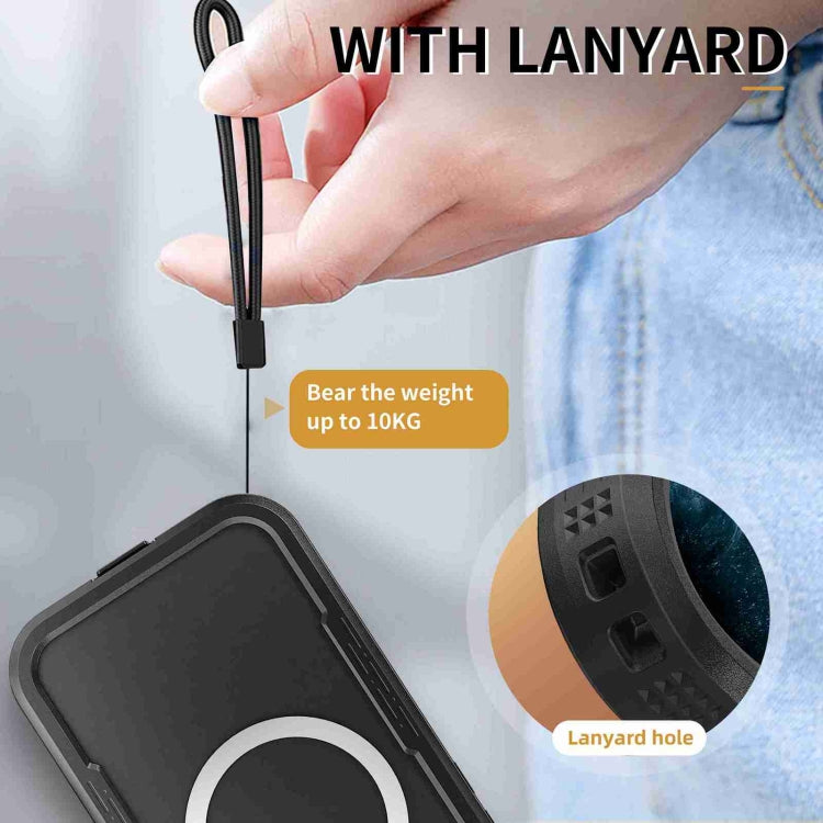 For iPhone 16 Plus RedPepper IP68 Waterproof Triple-proof MagSafe Phone Case(Black) - free shipping - PMC Jewellery - Order now!