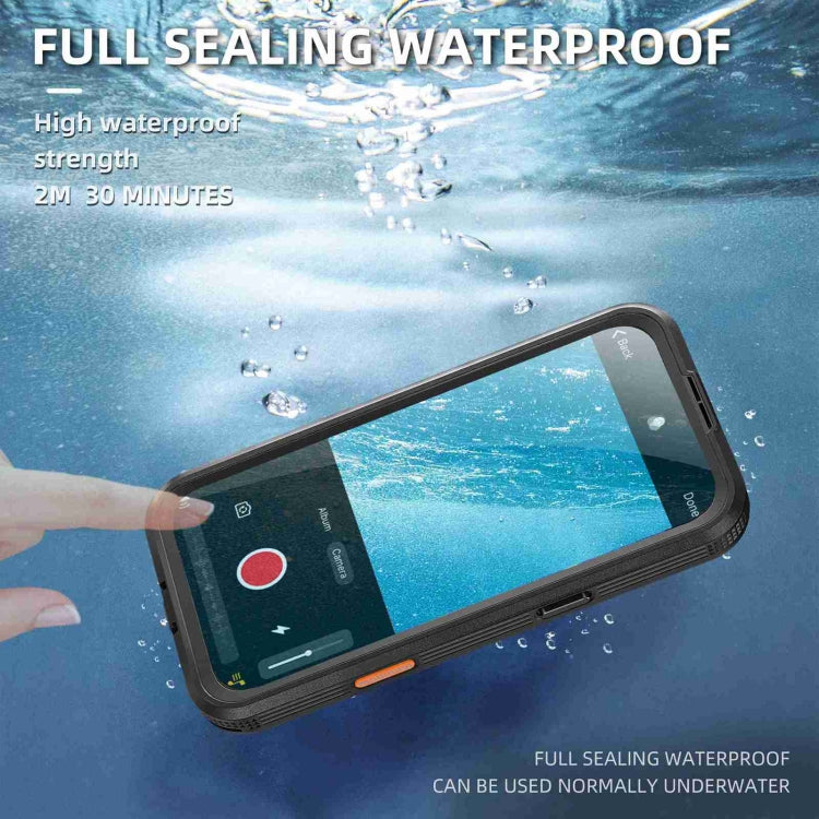 For iPhone 16 Plus RedPepper IP68 Waterproof Triple-proof MagSafe Phone Case(Black) - free shipping - PMC Jewellery - Order now!