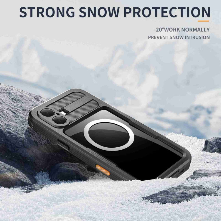For iPhone 16 RedPepper IP68 Waterproof Triple-proof MagSafe Phone Case(Black) - free shipping - PMC Jewellery - Order now!