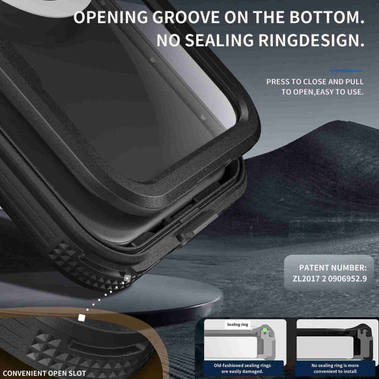 For iPhone 16 RedPepper IP68 Waterproof Triple-proof MagSafe Phone Case(Black) - free shipping - PMC Jewellery - Order now!