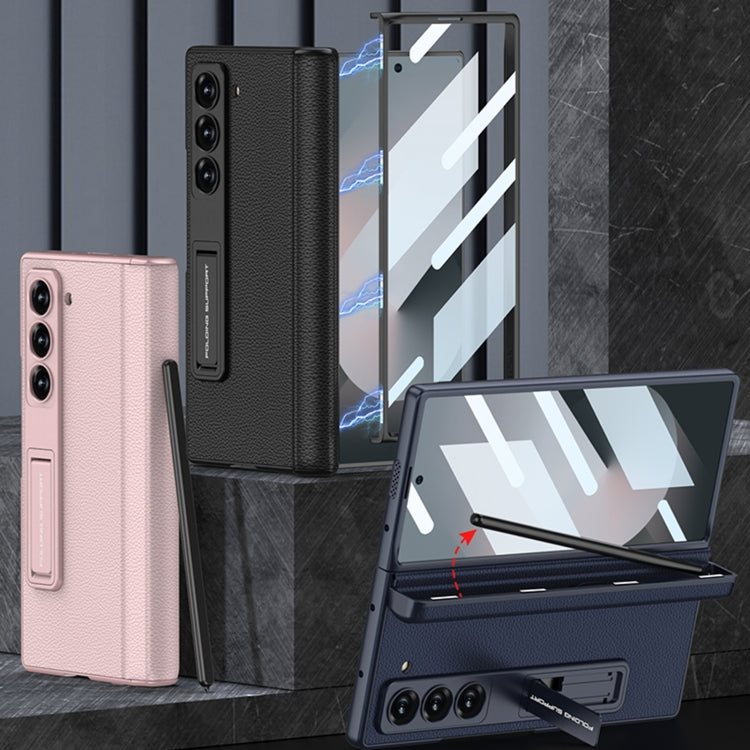 For Samsung Galaxy Z Fold6 GKK Integrated Magnetic Leather Flip Phone Case with Pen Box, Not Included Pen(Blue) - free shipping - PMC Jewellery - Order now!