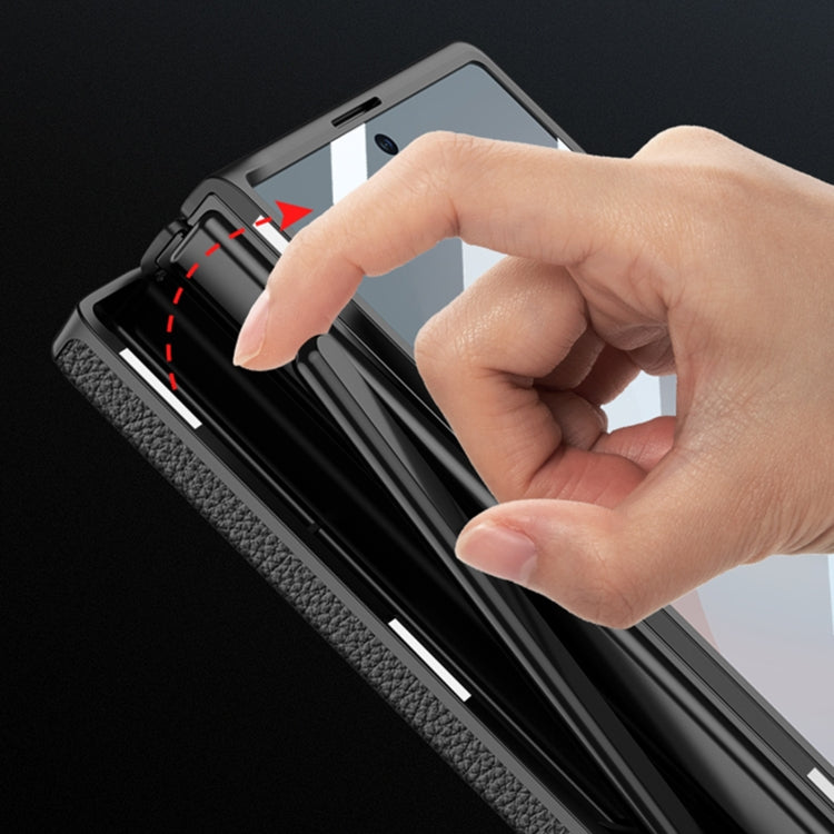For Samsung Galaxy Z Fold6 GKK Integrated Magnetic Leather Flip Phone Case with Pen Box, Not Included Pen(Light Rose) - free shipping - PMC Jewellery - Order now!