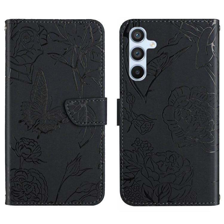 For Samsung Galaxy S25 5G Skin Feel Butterfly Embossed Flip Leather Phone Case(Black) - free shipping - PMC Jewellery - Order now!