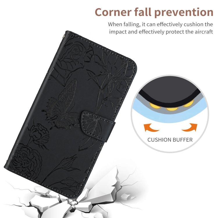 For Samsung Galaxy S25 5G Skin Feel Butterfly Embossed Flip Leather Phone Case(Black) - free shipping - PMC Jewellery - Order now!