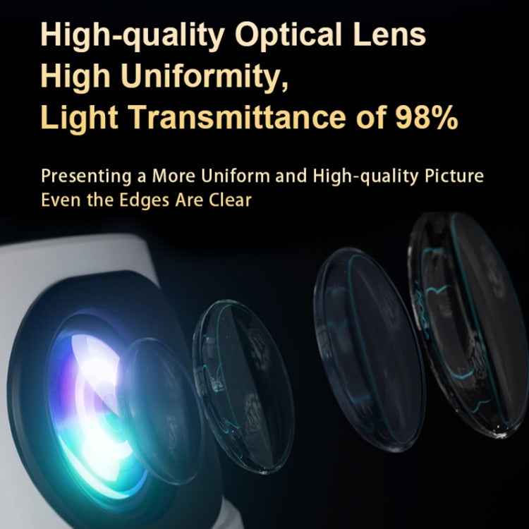 TS-2 1920 x 1080P 240ANSI HiSilicon 352 Android 9.0 Telescopic Projector, UK Plug(White) - LED Projector by PMC TechLife | Online Shopping South Africa | PMC TechLife | Buy Now Pay Later Mobicred