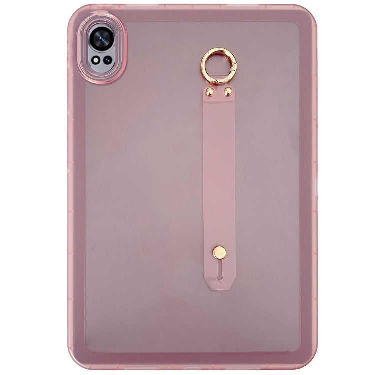 For Huawei MatePad Air 2024 Wristband Holder PC Hybrid TPU Soft Tablet Case(Pink) - Huawei by PMC Jewellery | Online Shopping South Africa | PMC Jewellery | Buy Now Pay Later Mobicred