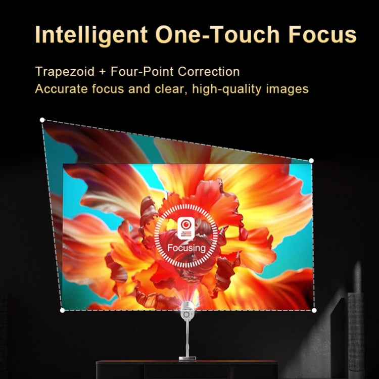 TS-3 1280x720P 260ANSI HiSilicon 352 Android 9.0 Telescopic Projector, US Plug(White) - LED Projector by PMC TechLife | Online Shopping South Africa | PMC TechLife | Buy Now Pay Later Mobicred