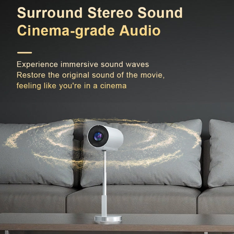 TS-3 1280x720P 260ANSI HiSilicon 352 Android 9.0 Telescopic Projector, EU Plug(White) - LED Projector by PMC TechLife | Online Shopping South Africa | PMC TechLife | Buy Now Pay Later Mobicred