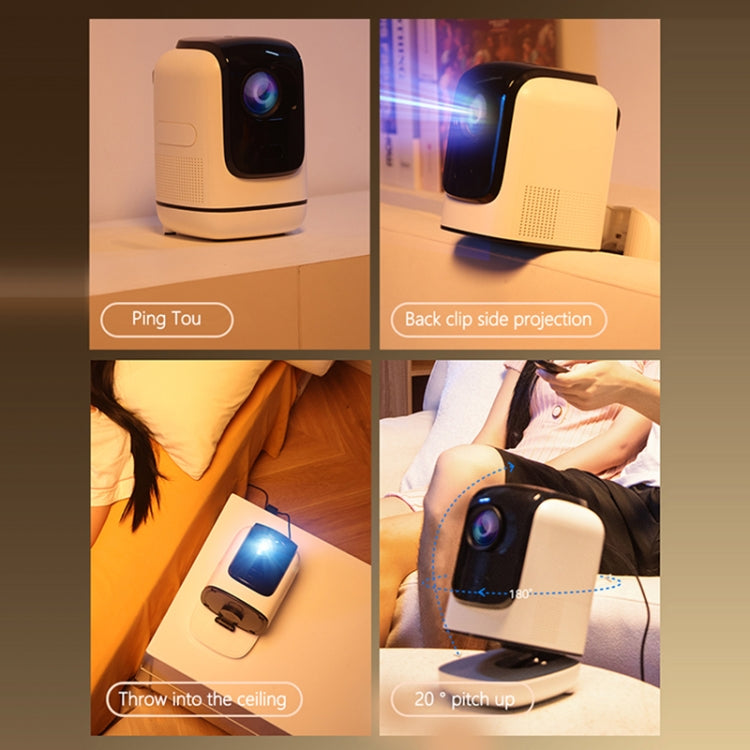 TZ-1 1080P 280ANSI HiSilicon 352 Android 9.0 Foldable PTZ Stand Projector, UK Plug(Grey) - LED Projector by PMC TechLife | Online Shopping South Africa | PMC TechLife | Buy Now Pay Later Mobicred